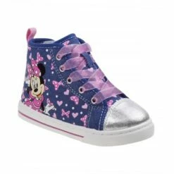 Disney Girl Minnie Mouse Denim High Top Sneakers with Lace Details -Kids' Shoes Official Shop unnamed file 1508