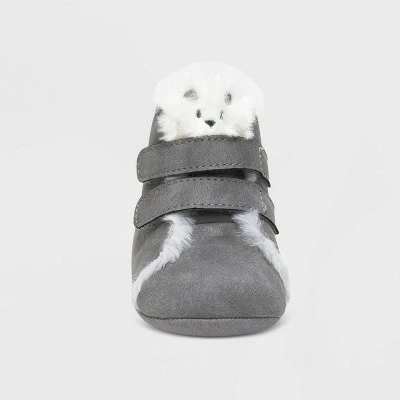 Baby Girls' Ro+Me by Robeez Bear Sneakers - Gray 4 Baby Girls' Ro+Me by Robeez Bear Sneakers - Gray - Image 2