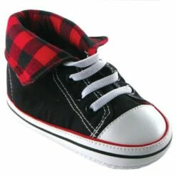 Luvable Friends Baby Boy Crib Shoes, Red Hi Top -Kids' Shoes Official Shop unnamed file 1806