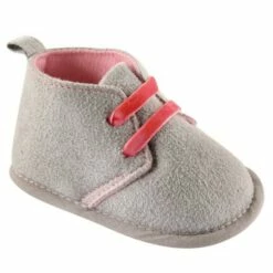 Luvable Friends Baby Girl Crib Shoes, Grey Desert