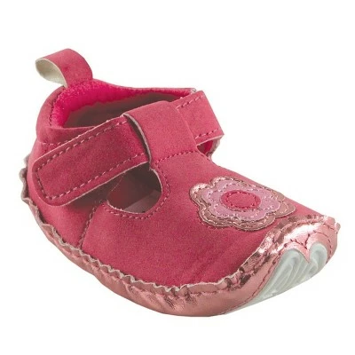 Luvable Friends Baby Girl Crib Shoes, Pink Mary Jane 6 Luvable Friends Baby Girl Crib Shoes, Pink Mary Jane - Image 4