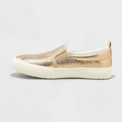 Girls' Allison Slip-On Glitter Apparel Sneakers - Cat & Jack™ Gold