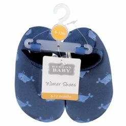 Hudson Baby Infant and Toddler Water Shoes for Sports, Yoga, Beach and Outdoors, Blue Whales