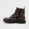 Girls' Zoe Zipper Slip-On Lace-Up Combat Boots - art class™ Multicolored