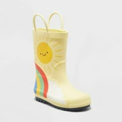 Toddler Girls' Caroline Rainbow Print Rain Boots - Cat & Jack™ Yellow -Kids' Shoes Official Shop unnamed file 2449