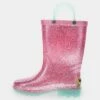 Toddler Girls' Western Chief Hartley Light-Up Glitter Rain Boots - Pink