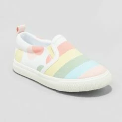Toddler Girls' Zuri Rainbow Dots Print Slip-On Apparel Sneakers - Cat & Jack™