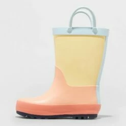 Toddler Girls' Ali Colorblock Rain Boots - Cat & Jack™ Purple/colorblock