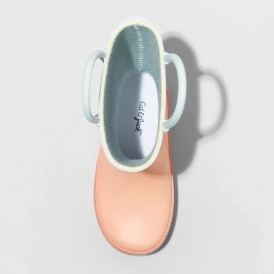 Toddler Girls' Ali Colorblock Rain Boots - Cat & Jack™ Purple/colorblock 4 Toddler Girls' Ali Colorblock Rain Boots - Cat & Jack™ Purple/colorblock - Image 2