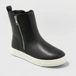 Girls' Nikita Slip-On Zipper Booties - Cat & Jack™ Black -Kids' Shoes Official Shop unnamed file 2566