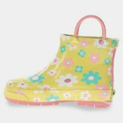Toddler Girls' Western Chief Alice Floral Print Rain Boots - Yellow