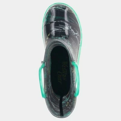 Toddler Boys' Western Chief Pull-On Rain Boots - Charcoal Gray 4 Toddler Boys' Western Chief Pull-On Rain Boots - Charcoal Gray - Image 2