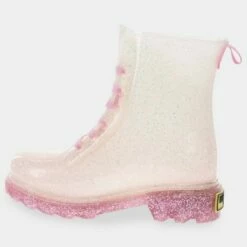 Toddler Girls' Western Chief Stella Shimmer Glitter Rain Boots - Silver