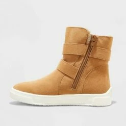 Girls' Olexa Slip-On Zipper Booties - Cat & Jack™ Tan