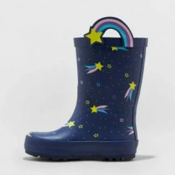 Toddler Girls' Nava Rain Boots - Cat & Jack™ Navy