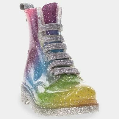 Toddler Girls' Western Chief Naomi Ombre Rainbow Print Glitter Rain Boots 9 Toddler Girls' Western Chief Naomi Ombre Rainbow Print Glitter Rain Boots - Image 7