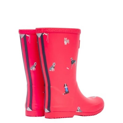 Joules Girls Roll Up Flexible Printed Wellies 5 Joules Girls Roll Up Flexible Printed Wellies - Image 3