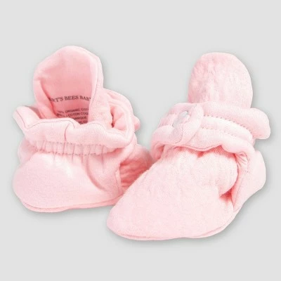 Burt's Bees Baby® Baby Girls' Quilted Bee Organic Cotton Booties - Pink 5 Burt's Bees Baby® Baby Girls' Quilted Bee Organic Cotton Booties - Pink - Image 3