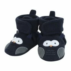 Hudson Baby Infant Boy Animal Fleece Booties 2-Pack, Navy Owl Fox -Kids' Shoes Official Shop unnamed file 2892