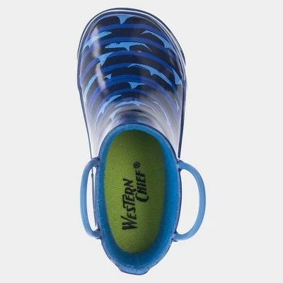 Toddler Boys' Western Chief Pull-On Rain Boots - Blue 4 Toddler Boys' Western Chief Pull-On Rain Boots - Blue - Image 2