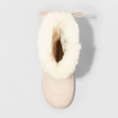 Toddler Girls' Isabella Zipper Slip-On Shearling Style Boots - Cat & Jack™ Light Pink 4 Toddler Girls' Isabella Zipper Slip-On Shearling Style Boots - Cat & Jack™ Light Pink - Image 2