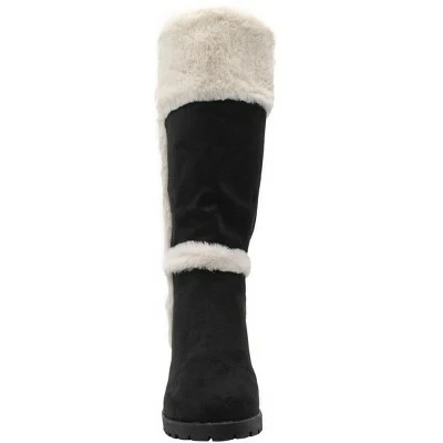 Rampage Girls' Big Kid Slip On Tall 11" Microsuede Winter Boots with Faux Fur Cuff and Trims 3 Rampage Girls' Big Kid Slip On Tall 11" Microsuede Winter Boots with Faux Fur Cuff and Trims