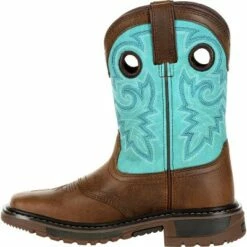 Rocky Boots Rocky Girls Teal Original Ride FLX Western Boot -Kids' Shoes Official Shop unnamed file 3036