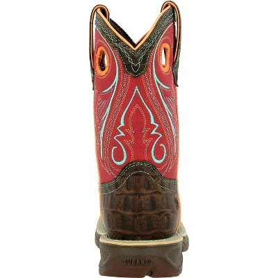 Durango Boot Lil' Rebel by Durango Little Kids Gator Emboss Red Western Boot 5 Durango Boot Lil' Rebel by Durango Little Kids Gator Emboss Red Western Boot - Image 3
