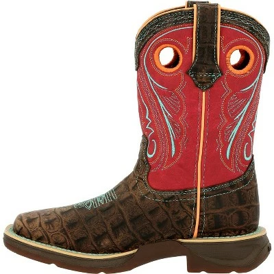 Durango Boot Lil' Rebel by Durango Little Kids Gator Emboss Red Western Boot 6 Durango Boot Lil' Rebel by Durango Little Kids Gator Emboss Red Western Boot - Image 4