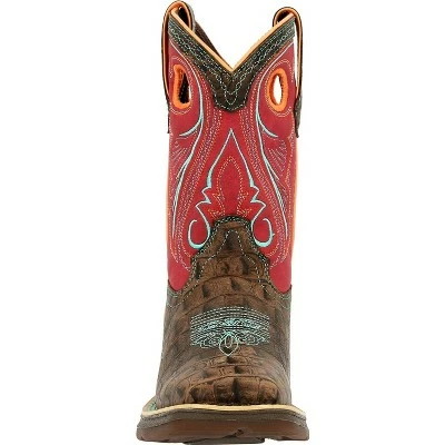 Durango Boot Lil' Rebel by Durango Kids Gator Emboss Red Western Boot 4 Durango Boot Lil' Rebel by Durango Kids Gator Emboss Red Western Boot - Image 2