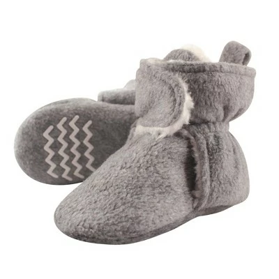 Hudson Baby Baby and Toddler Cozy Fleece and Sherpa Booties, Heather Gray 7 Hudson Baby Baby and Toddler Cozy Fleece and Sherpa Booties, Heather Gray - Image 5