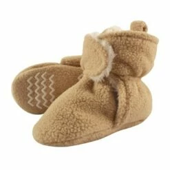 Hudson Baby Baby and Toddler Cozy Fleece and Sherpa Booties, Tan -Kids' Shoes Official Shop unnamed file 3469