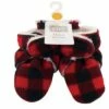 Hudson Baby Baby and Toddler Cozy Fleece and Sherpa Booties, Black Red Plaid 2 Hudson Baby Baby and Toddler Cozy Fleece and Sherpa Booties, Black Red Plaid -Kids' Shoes Official Shop unnamed file 3492