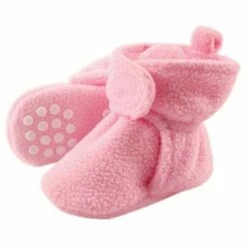 Luvable Friends Baby and Toddler Girl Cozy Fleece Booties, Light Pink -Kids' Shoes Official Shop unnamed file 3522