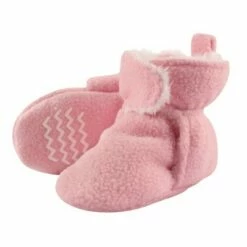 Hudson Baby Infant and Toddler Girl Cozy Fleece and Sherpa Booties, Light Pink -Kids' Shoes Official Shop unnamed file 3531