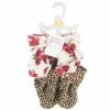 Hudson Baby Infant and Toddler Girl Quilted Booties 2pk, Rose Leopard