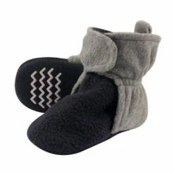 Hudson Baby Infant and Toddler Boy Cozy Fleece Booties, Navy Heather Gray -Kids' Shoes Official Shop unnamed file 3545