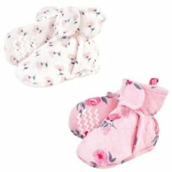 Hudson Baby Infant and Toddler Girl Quilted Booties 2pk, Pink Navy Floral 8 Hudson Baby Infant and Toddler Girl Quilted Booties 2pk, Pink Navy Floral -Kids' Shoes Official Shop unnamed file 3549