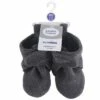 Luvable Friends Baby and Toddler Cozy Fleece Booties, Charcoal