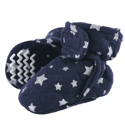 Hudson Baby Baby and Toddler Quilted Booties, Metallic Stars 3 Hudson Baby Baby and Toddler Quilted Booties, Metallic Stars