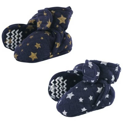 Hudson Baby Baby and Toddler Quilted Booties, Metallic Stars 7 Hudson Baby Baby and Toddler Quilted Booties, Metallic Stars - Image 5