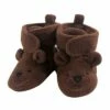 Hudson Baby Infant and Toddler Girl Cozy Fleece Booties, Brown Bear