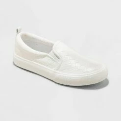 Girls' Hailey Slip-On Apparel Sneakers - Cat & Jack™ White 19 Girls' Hailey Slip-On Apparel Sneakers - Cat & Jack™ White -Kids' Shoes Official Shop unnamed file 360