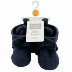 Hudson Baby Infant and Toddler Boy Cozy Fleece Booties, Navy