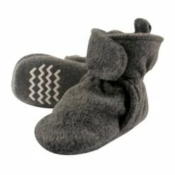 Hudson Baby Baby and Toddler Cozy Fleece Booties, Dark Gray -Kids' Shoes Official Shop unnamed file 3723