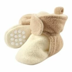 Luvable Friends Baby and Toddler Cozy Fleece Booties, Cream Tan -Kids' Shoes Official Shop unnamed file 3730