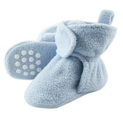 Luvable Friends Baby and Toddler Boy Cozy Fleece Booties, Light Blue 4 Luvable Friends Baby and Toddler Boy Cozy Fleece Booties, Light Blue - Image 2