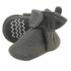 Hudson Baby Baby and Toddler Cozy Fleece Booties, Charcoal Gray