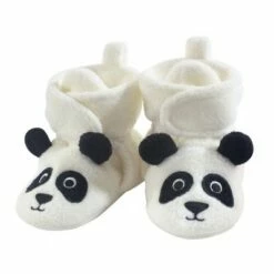 Hudson Baby Baby and Toddler Cozy Fleece Booties, Panda Bear