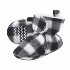 Hudson Baby Baby and Toddler Cozy Fleece and Sherpa Booties, Black White Plaid 10 Hudson Baby Baby and Toddler Cozy Fleece and Sherpa Booties, Black White Plaid -Kids' Shoes Official Shop unnamed file 3817